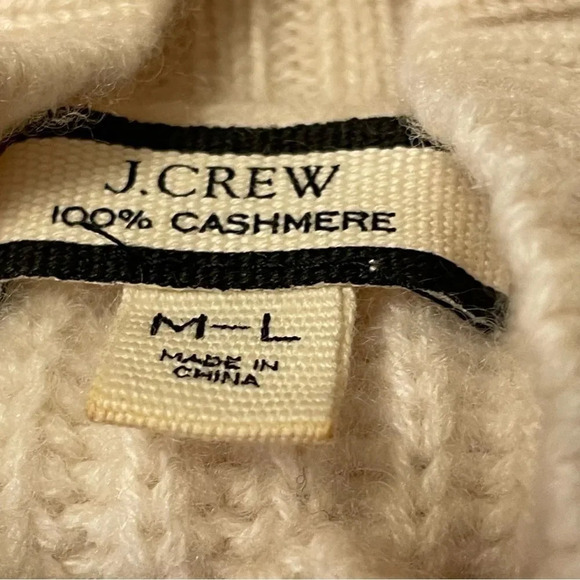 J. CREW NWOT‎ Cashmere Sleeveless Turtleneck Tunic in Ivory - Picture 6 of 11
